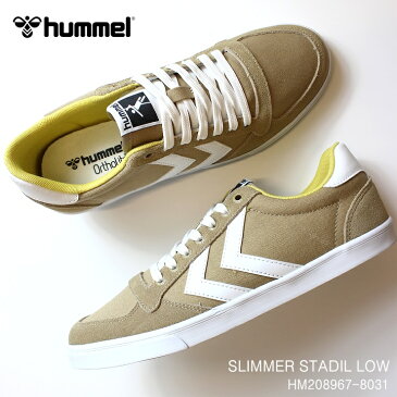 ヒュンメル スニーカーhummel SLIMMER STADIL LOW HM208967-8031 LK.MELANGEスリマースタディール ロー キャンバス スニーカー