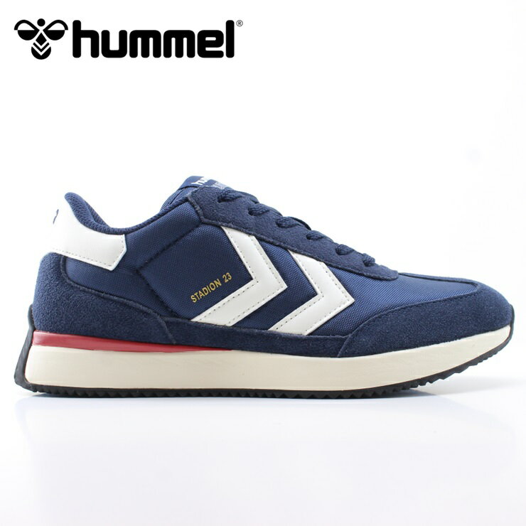 楽天フットパークヌシセヒュンメル スニーカーhummel STADION HM218836-1009 BLACK IRISスタディオン レトロランニング レトラン クラシックスニーカー カジュアルシューズ