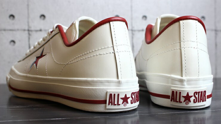 コンバース ワンスター J WHITE/REDCONVERSE ONE STAR J MADE IN JAPAN 日本製 32346510メンズ レディース コンバース ワンスターレザー 白/赤