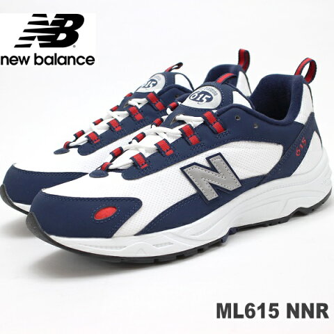 ニューバランス 615new balance ML615 NNR NAVY/REDダッド系スニーカー スポーツカジュアル ローカット 厚底スニーカー