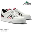 ラコステ レディーススニーカーLACOSTE L001 123 SFA 45SFA0031 B53 ホワイト×ピンク白 スニーカー コート系(4)