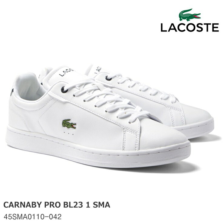 ラコステ スニーカーLACOSTE CARNABY PRO BL23 1 SMA 45SMA0110-042 ホワイト×ネイビーラコステ カーナビー