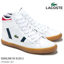 ラコステ ラコステ レディーススニーカーLACOSTE SIDELINE HI 0120 2 CF00560-407 ホワイト×レッド 白系 スニーカー