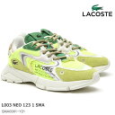 ラコステ スニーカーLACOSTE L003 NEO 123 1 SMA SM0001-Y21 ホワイト×イエローラコステ