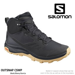 サロモン スノーブーツ メンズ サロモン スノーブーツ ウインターブーツSALOMON OUTsnap CSWP 409220 BLACK/EBONY/GUM1Aアウトドア トレッキング 防水 防寒 撥水 冬ブーツ 雪 クリスマス