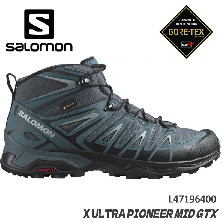 サロモン ハイキングシューズSALOMON X ULTRA PIONEER MID GORE-TEX L47196400 EBONY/STARGAZER/QUARRYサロモン エックスウルトラ パイオニア ミッド ゴアテックススノーブーツ ウインターブーツ アウトドア トレッキング 防水 防寒 撥水 冬ブーツ 雪 クリスマス