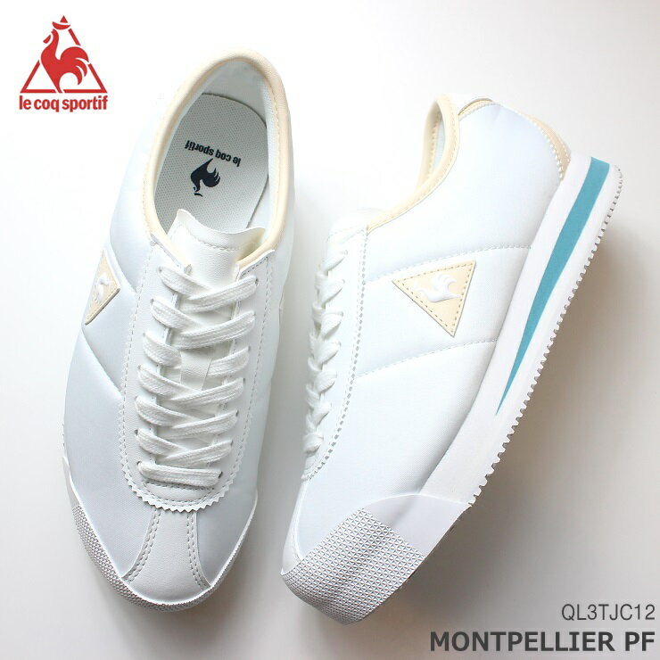 ルコック スニーカーle coq sportif（ルコックスポルティフ）モンペリエ PF ホワイトMONTPELLIER PF QL3TJC12WHレディース 厚底スニーカー