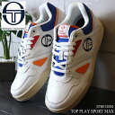 セルジオ タッキーニ スニーカーSERGIO TACCHINI TOP PLAY SPORT MAX STM12006 WHITE/BLUE/ORANGEトッププレイ スポーツマックス レザースニーカー メンズスニーカー 大人スニーカー