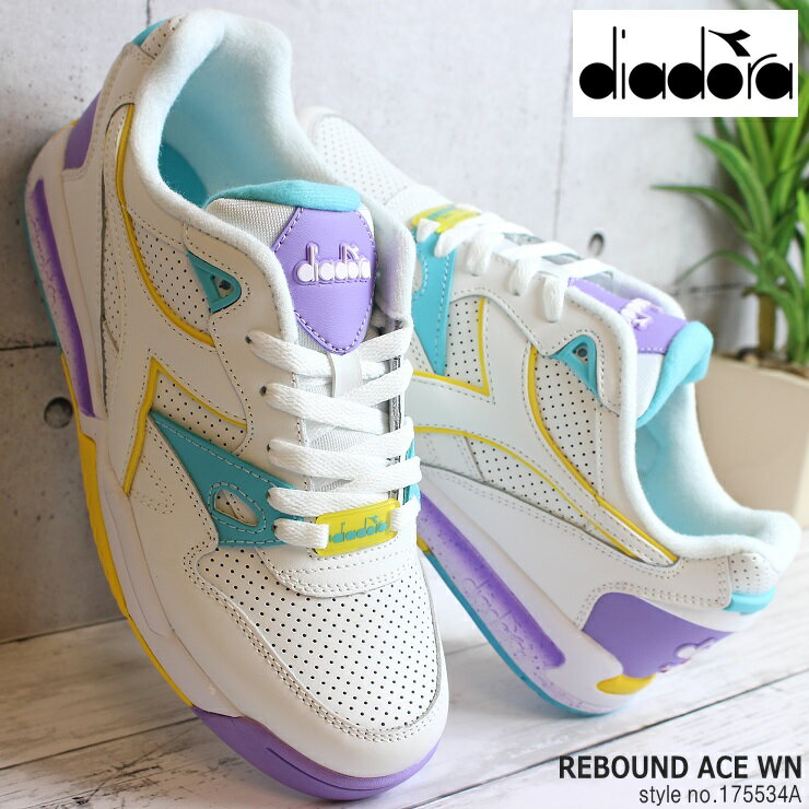 ディアドラ スニーカーDIADORA REBOUND ACE WN 175534A-8486 WHITE/BOUGAINVILLEA/BLUE CURACAOレディーススニーカー厚底スニーカー ダッド系 プラットフォーム