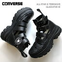 商品詳細 ブランド CONVERSE（コンバース） 商品名・品番 ALL STAR (R) TREKWAVE GLADIATOR HI カラー31311940 ブラック 素材UPPER:シンセティックレザーMIDSOLE:圧縮E.V.A.OUTSOLE:ラバー ■商品コメント■ オールスターの次世代モデル、ALL STAR (R) のソール、パターンアレンジモデル。 オールスターの定番スタイルに、トレッキングシューズを思わせるボリューム感あふれるアウトソールを融合させたトレックウェーブを、 グラディエーターパターンのブーツをモチーフにしたデザインを採用。 レザーライクな風合いのシンセティックレザーをアッパーに採用し、 ベルトの裏にスナップボタンを隠すことでHIカットでありながらも着脱性を向上させた仕様もポイント。 カラーは、ブラックの1カラー展開。 ボリューム感のあるソールとグラディエーターパターンが足元に存在感を与え、コーディネートの主役に最適な一足。 ヒール高さ：約5.5cm（参考サイズ24.5cm） ・サイズによって異なる場合がございます。 ・個体差が生じる場合がございます。 メーカー希望小売価格はメーカーサイトに基づいて掲載しています