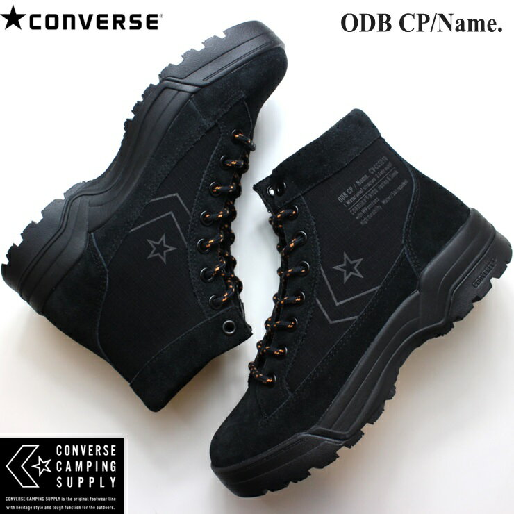 コンバース ODB CP/Name. ブラック 34201090防水スニーカー キャンプ アウトドア スニーカー シェブロン＆スターCONVERSE コラボスニーカー