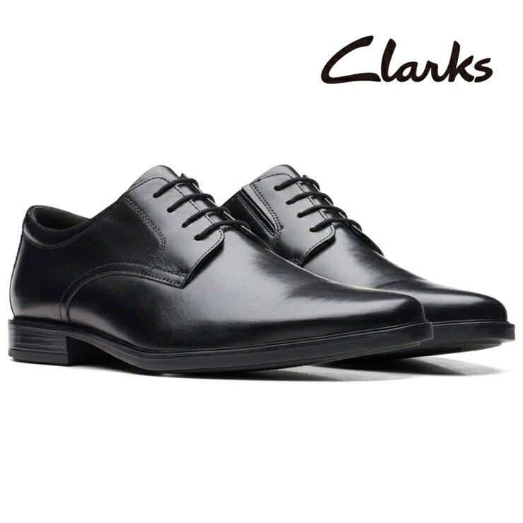 クラークス ビジネスシューズ 本革clarks Howard Walk ホワードウォーク 26161285 ブラックレザービジカジシューズ ロングノーズ カジュアルシューズ ドレスシューズ革靴 紳士靴 通勤