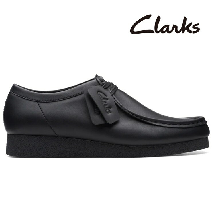 クラークス ワラビーエヴォウォータープルーフ ブラックレザーClarks WallabeeEVO WP 26173665ワラビー デザートブーツ モカシン 防水