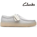 クラークス トーヒルロー ホワイトレザーClarks Torhill Lo 26176221ワラビー デザートブーツ モカシン