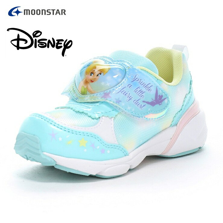 商品詳細 ブランド moonstar（ムーンスター） 商品名・品番 ディズニー DN C1376LE カラーミント 素材アッパー：合成繊維/合成皮革アウトソール：EVA/ラバー ■商品コメント■ ディズニーティンカーベルのLEDシューズです 甲バンドにティンカーベルのアートを、メッシュにキュートなモヤ柄をデザインしました。 バンドに搭載したLEDが振動で光るので夜間での安全性を高めます。 甲バンドは取り外し可能で、靴のみを洗う事ができます。 発光回数の目安は約30万回、およそ2か月光ります。 ワンタッチで脱ぎ履きできる一本バンドのジョグタイプです。 通園をはじめ、外遊びや運動、お出かけなど、マルチに履いていただけます。 重さは16.0cmで片足約140gです。 中敷きには「Ag+抗菌防臭」を搭載しています。 【Ag+抗菌防臭】銀イオンの抗菌作用でにおいのもととなる菌の増殖を抑制し、防臭効果を発揮します。天然由来成分で安全です メーカー希望小売価格はメーカーサイトに基づいて掲載しています