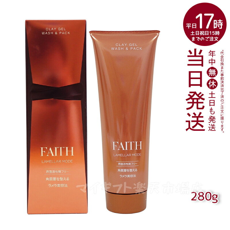 洗顔 洗顔料 洗顔ジェル 洗顔フォーム FAITH フェース ラメラモード クレイゲルウォッシュ&パック 280g 泡立て不要角質ケア 毛穴ケア ざらつき くすみ 母の日プレゼント