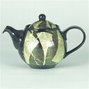 うまちゃ黒HBポット 銀彩 白 ティーポット 九谷焼 ( 陶器 茶器 茶道具 金婚式 銀婚式 結婚記念日 両親 妻 夫 ギフト お祝い プレゼント 贈り物 内祝...