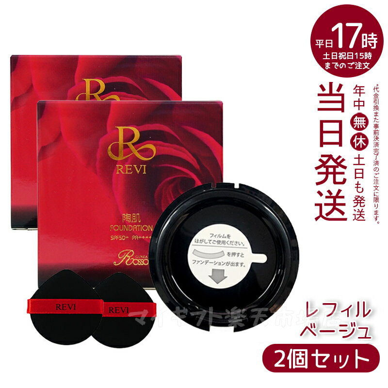 【2個セット】REVI ルヴィ 陶肌ファンデーション 21 (通常色) レフィル 詰め替え 15g ニードル 針 陶肌スピキュール 植物幹細胞 基礎化粧品（ファンデーション スキンケア ファンデーション ファンデーション 化粧品 下地不要 リフトアップ ツヤ 透明感 ハリ）