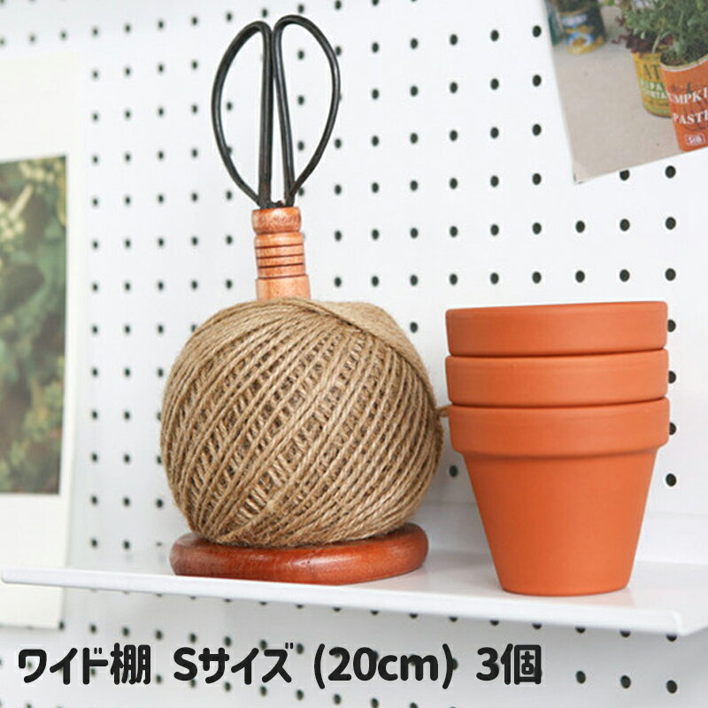 【マラソン限定CPで5%OFF】【MYGRAPHY】 取り付け ワイド棚 Sサイズ 幅13cm x 長さ20cm 3個 フック 固定型 シェルフ マグネットボード パンチングボード ペグボード 穴あきボード 有孔ボード 壁面 収納 お部屋 壁のリノベーション DIY