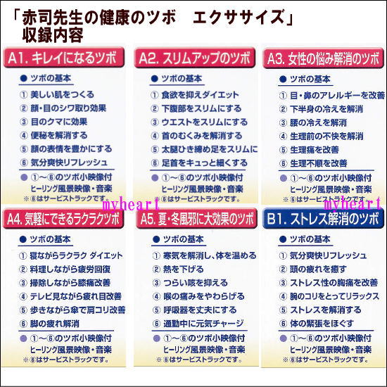 【宅配便配送・7560円以上は送料0円】赤司先生の健康のツボ　エクササイズ！DVD10巻セット（送料込価格表示）