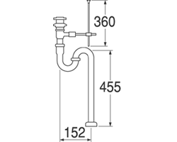 SANEI（三栄水栓）　ポップアップSトラップ（パイプ径32mm）　H700T-32