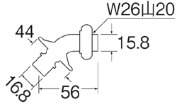 SANEI(三栄水栓) 洗濯機用L型ニップル ...の紹介画像2