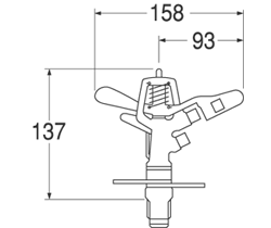 SANEI（三栄水栓）　パートサークルスプリンクラー上部　C56F-20