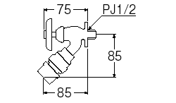 SANEI（三栄水栓）　ジョインター散水栓　PY807-13