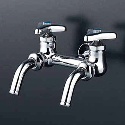 KVK　二口吐水口回転形水栓　K112