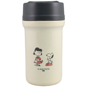 カフェマグボトル 380ml【PEANUTS(スヌーピー)】SN&CB PE-2800（レッド）/SN&LU　PE-2801（アイボリー）大西賢製販　水筒 ボトル ランチ 携帯用ボトル スヌーピー チャーリーブラウン ルーシー　保冷保温