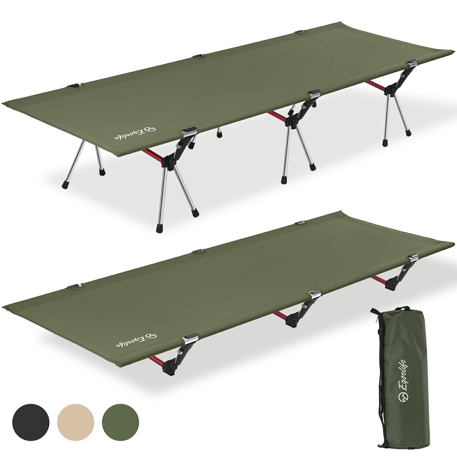 【人気商品再入荷！】コット キャンプコット アウトドアベッド 2way 折り畳み アウトドア 軽量2.8kg ワ..