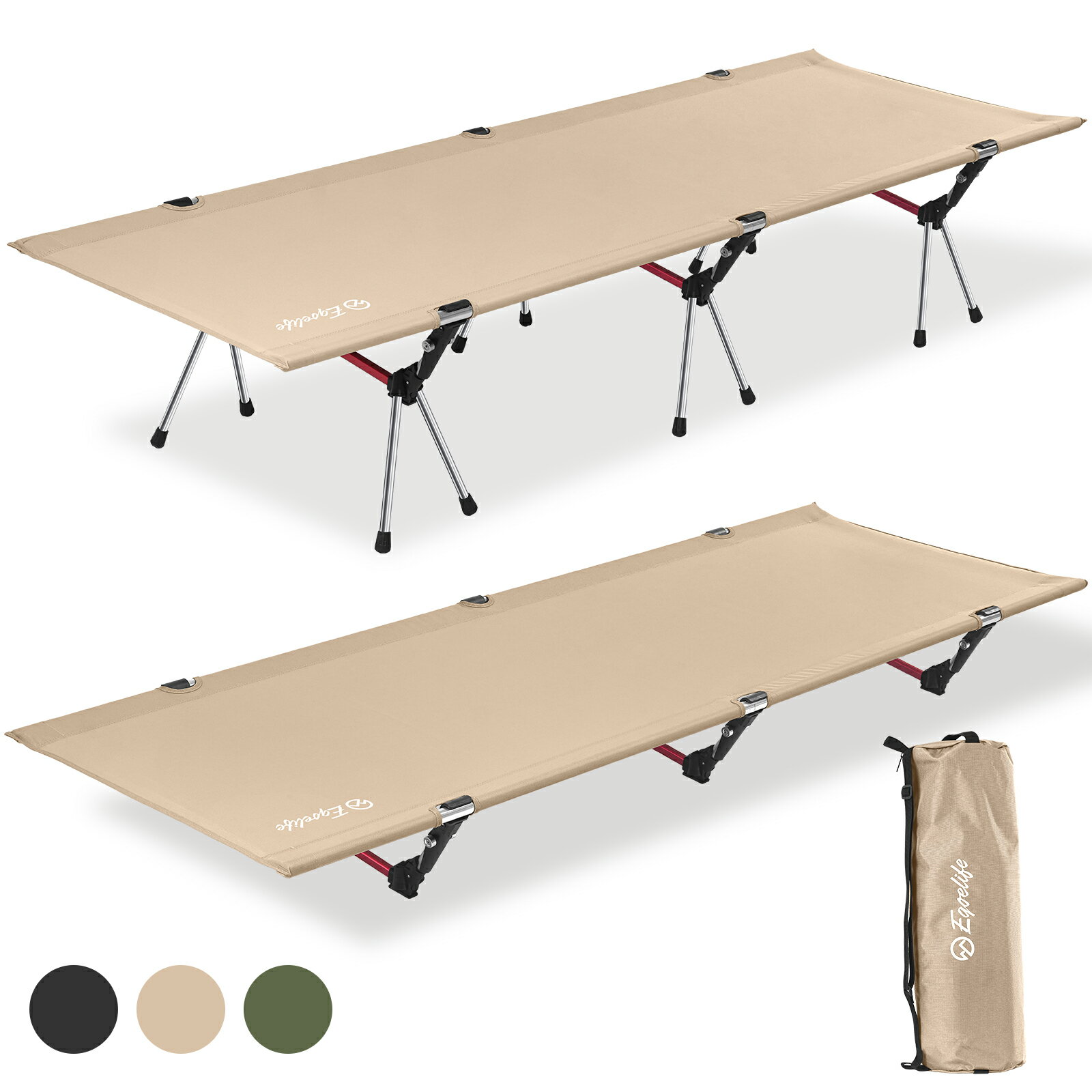 キャンプコット【高品質コスパ最高】コット キャンプコット アウトドアベッド 2way 折り畳み アウトド..