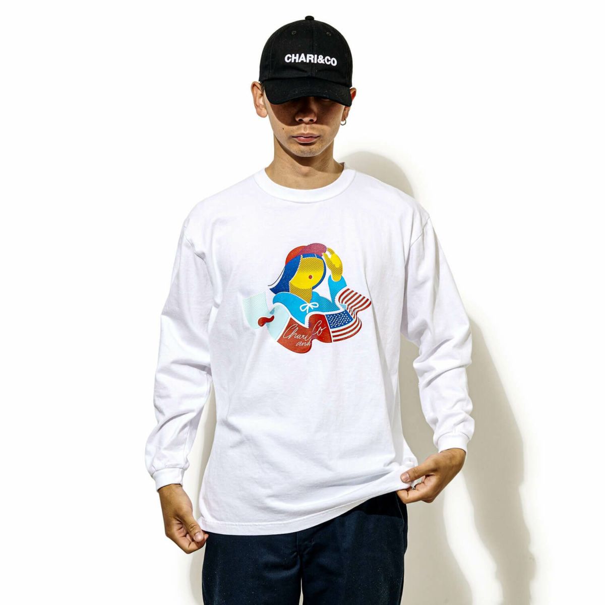 Chari&co チャリアンドコー HIKARU ICHIJO RESPECT L/S TEE ロンT Tシャツ 長袖 メール便 送料無料