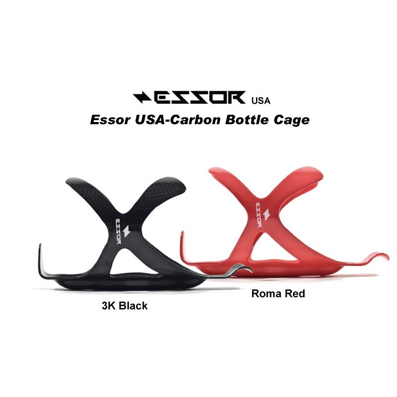 Essor USA- 3K Black Carbon Weave Bottle Cage G\[ J[{ {gP[W ]