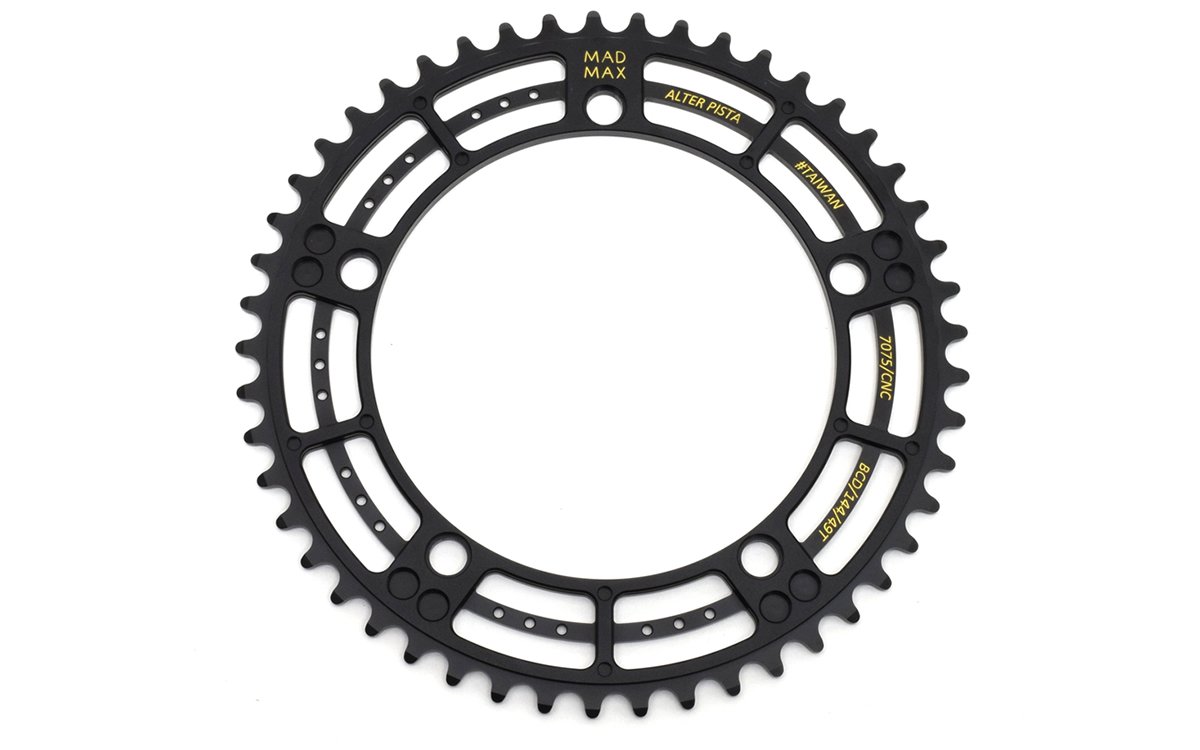 アルター チェーンリング マッドマックス ALTER CHAINRING MADMAX 49T ピストバイク 自転車 ブラック/シルバー