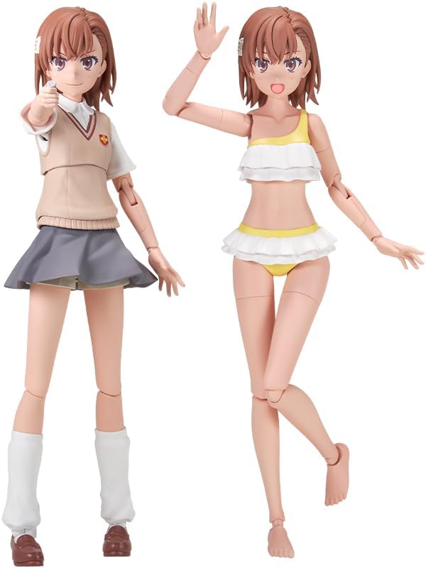 KADOKAWA PLASTIC MODEL SERIES 「とある科学の超電磁砲T」 御坂美琴 全高約163mm DX ver. 色分け済みプラスチックモデル