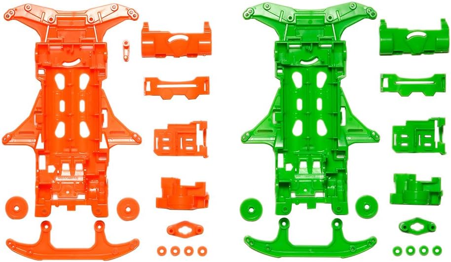Rakuten - タミヤ ミニ四駆特別企画商品 VS 蛍光カラーシャーシセット オレンジ・グリーン 95355