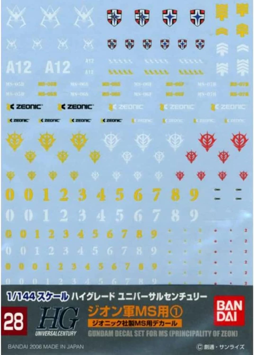 Rakuten - 5月再販分 ガンダムデカール GD28 HGUC 汎用-ジオンMS用(1)