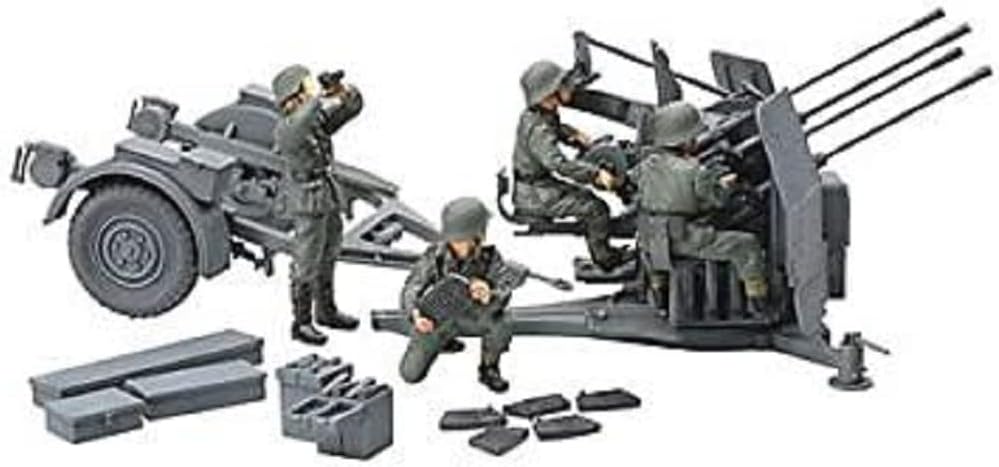樂天商城 - 1/48 ミリタリーミニチュアシリーズ No.54 ドイツ陸軍 20mm 4連装 高射機関砲38型 プラモデル 32554