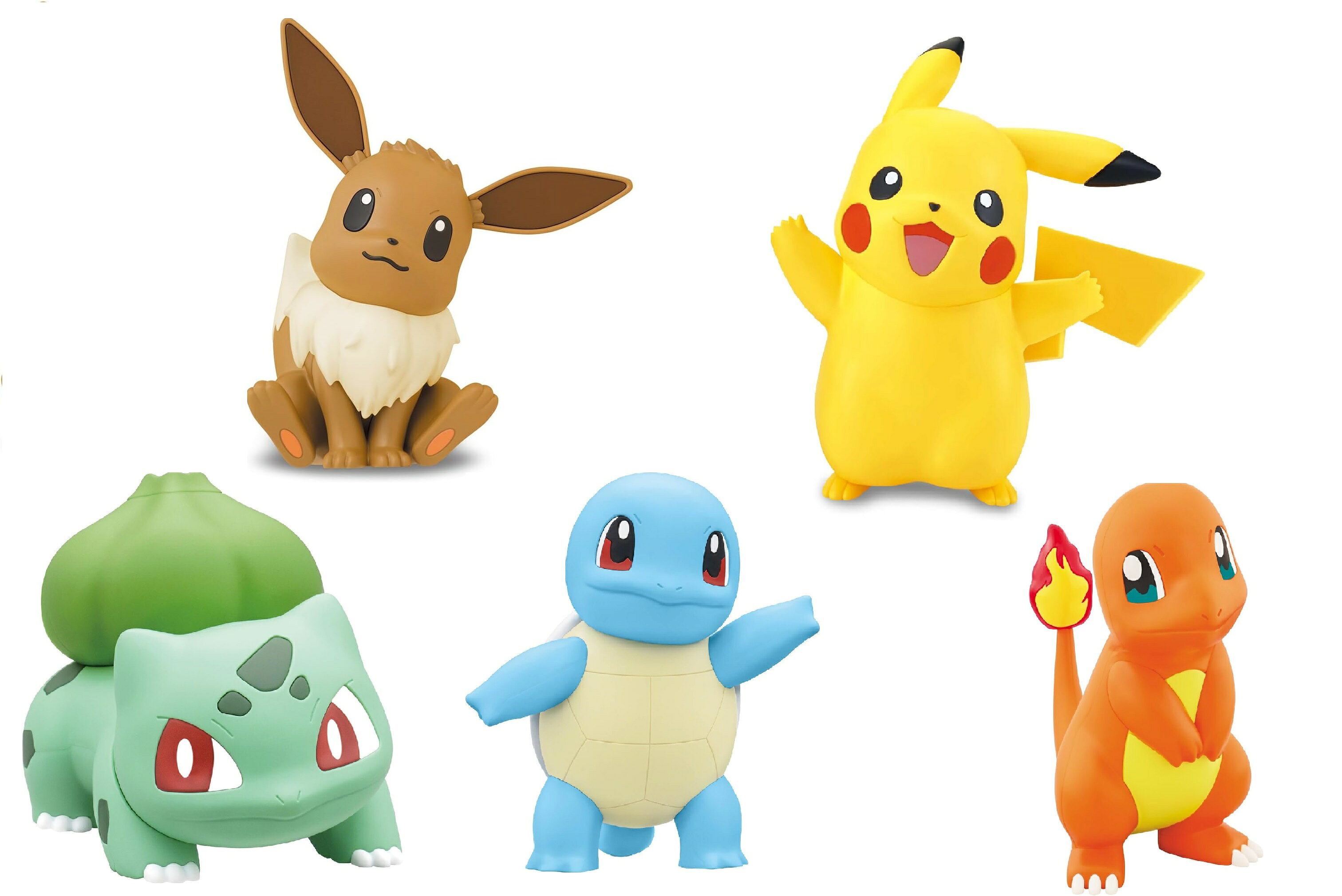 ポケモンプラモコレクション クイック!! Lite フシギダネ・ ヒトカゲ・ピカチュウ・イーブイ・ゼニガメ プラスチック製 色分け済みプラモデル セット