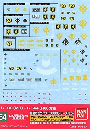 Rakuten - 2026年5月再販分 ガンダムデカール GD54 HGUC 0080シリーズ汎用(2)