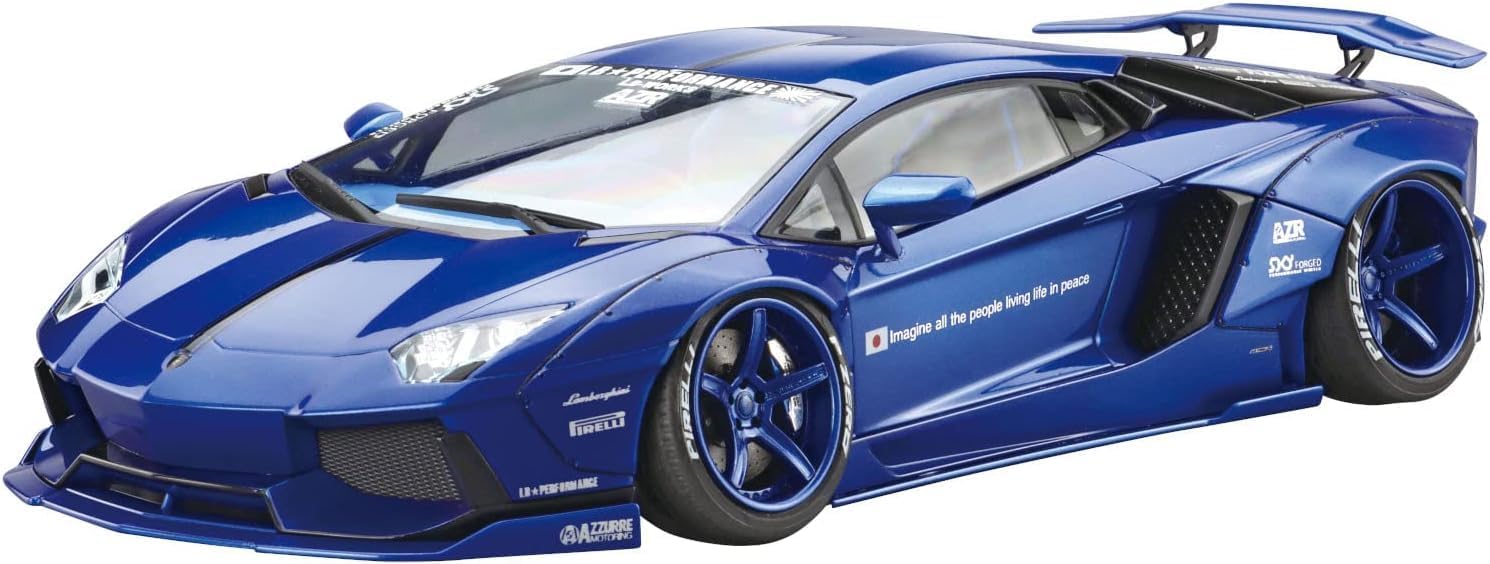 Rakuten - 1/24 リバティーウォーク No.18 LBワークス ランボルギーニ アヴェンタドール Ver.2 プラスチック製 色分け済みプラモデル