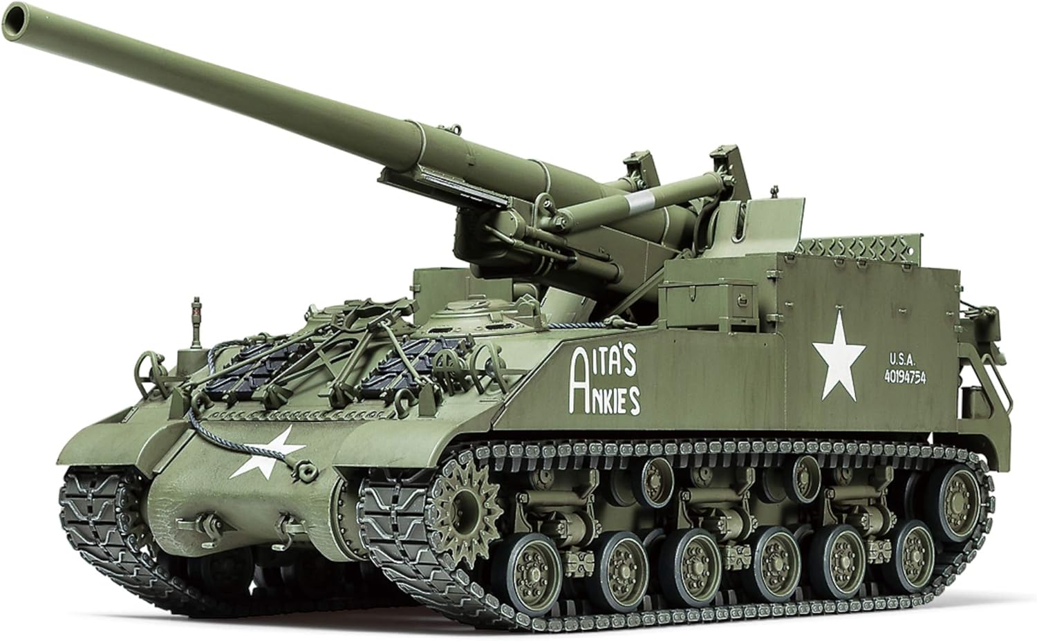 Rakuten - 1/35 ミリタリーミニチュアシリーズ No.351 アメリカ 陸軍 155mm M40 自走砲 ビッグショット プラモデル 35351