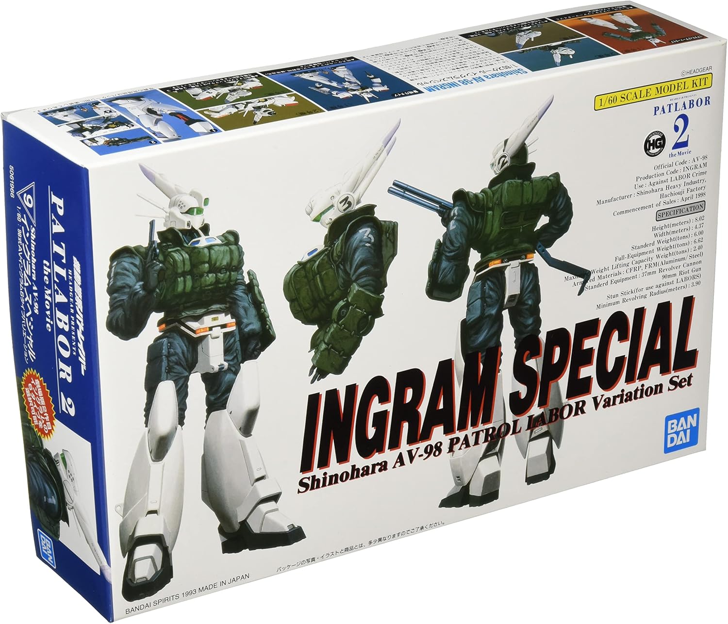 1/35スケール MG 機動警察パトレイバー イングラム スペシャルセット 楽天市場】機動警察パトレイバー MG 1／35 イングラム スペシャル