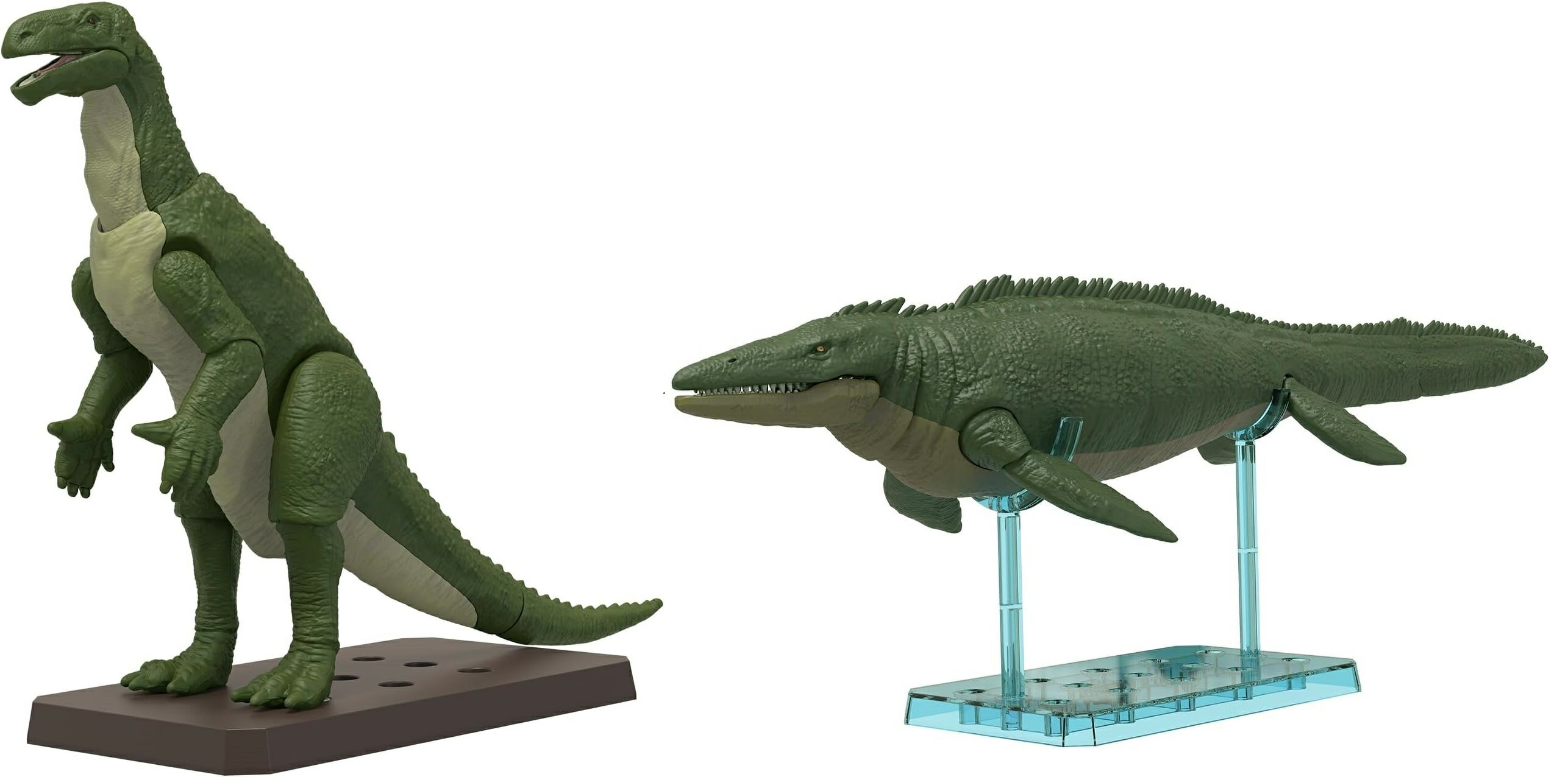 Rakuten - 8月発売予定 プラノサウルス ガチコセイブツ部 イグアノドン・モササウルス1899 色分け済みプラモデル セット