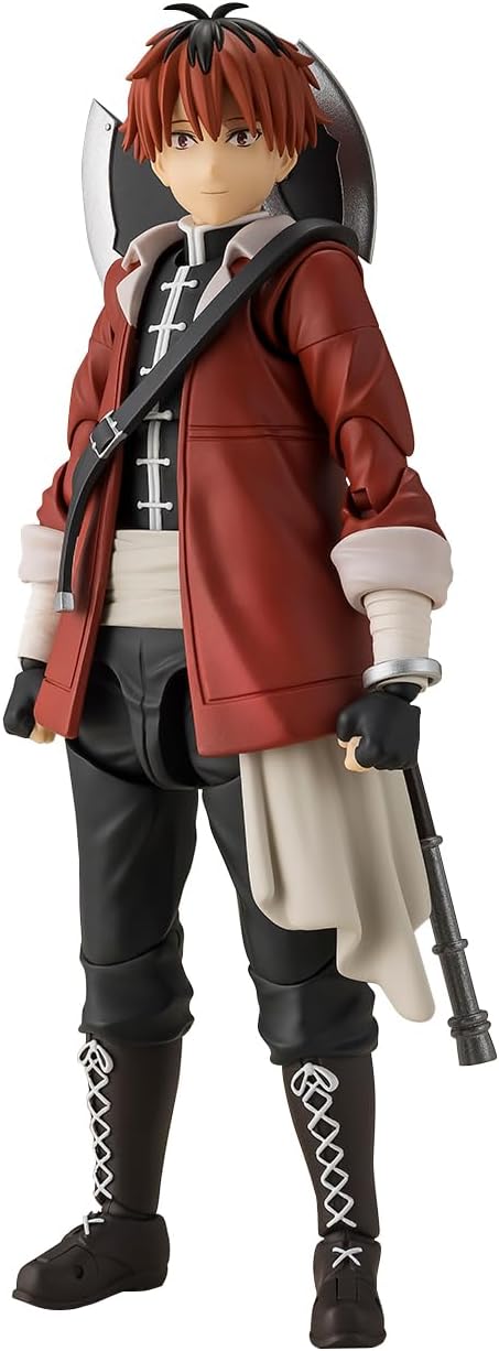S.H.Figuarts「葬送のフリーレン」シリーズに、戦士シュタルク登場! フリーレンパーティーの戦士シュタルク。様々な技を繰り出す「戦斧」が付属。一部に軟質素材を使用し、様々なポースがとれる。 劇中の泣顔や、戦闘時の表情等が付属し、シリアスからコミカルまで様々なシーンを演出。 好物の「ジャンボベリースペシャル」も付属。また別売りのS.H.Figuartsフリーレンと連動した「魔導書」が付属。 ■セット内容 本体、交換用手首パーツ左右各3種、交換用表情パーツ3種、戦斧、戦斧用背面ジョイントパーツ、ジャンボベリースペシャル、腕輪 [ボーナスパーツ] S.H.Figuartsフリーレン用魔導書(手首付属)