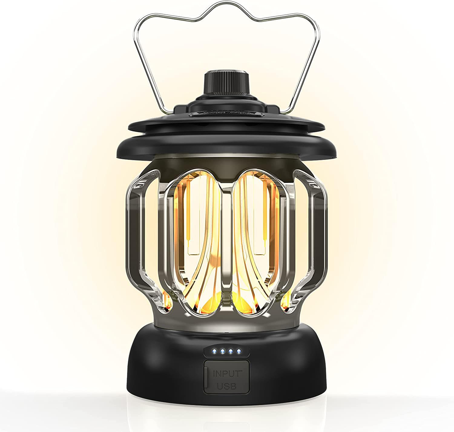 ランタン 屋外 おしゃれ かわいい ガーデンライト ledポータブルライト 充電式 キャンプライト テントライト 3段階調色 無段階調光 電球色 昼白色 2200mAhリチウム電池内蔵 非常灯 IPX4防水 usb (単品 ホワイト 1個)