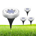 ソーラーグラウンドライト、ソーラーガーデンライト,ソーラーガーデンライト8LED 明るい地下照明 - 屋外防水ガーデン景観照明、LED ソーラーライト地下埋設ディスクライト
