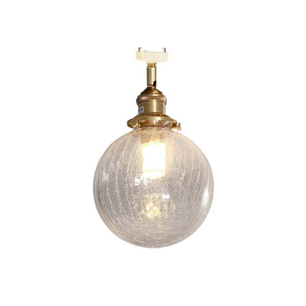 シーリングライト 1灯 led対応 北欧 ガラス おしゃれ 小型シーリングライト 照明器具 天井照明 引掛シーリング用 階段 キッチン 寝室 玄関 トイレ リビング ベッドルーム アンティーク リビング ダイニング 子供部屋 (クラック型)