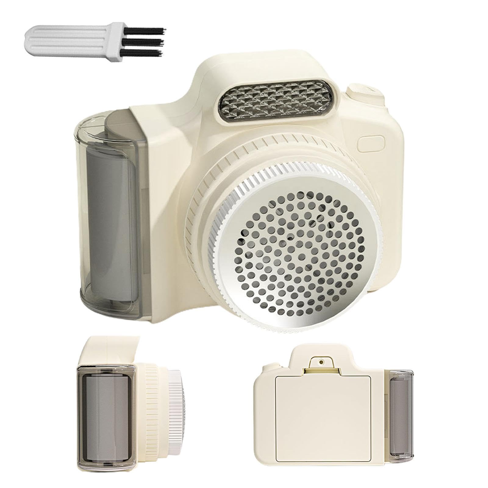 電動糸くず取り器,充電式糸くず取り器 - カメラデザイン糸くず除去シェーバー - 電池式衣類用糸くず除去器、毛玉除去セーターシェーバー、セーター用生地毛玉シェー...